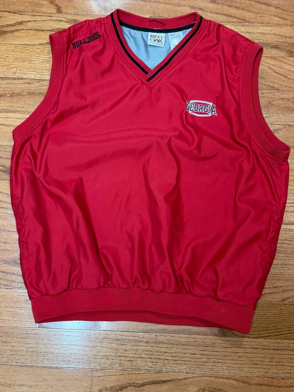 Red Oak Vintage Georgia Bulldogs Pullover Vest Men’s XL Red NCAA UGA RN 104500
